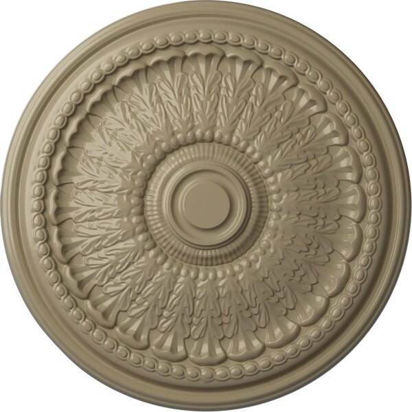 Ekena Millwork Brunswick Ceiling Medallion (Fits Canopies up to 4 1/2"), Hand-Painted Gobi Desert, 27"OD x 2 1/2"P CM27BRGDF - main